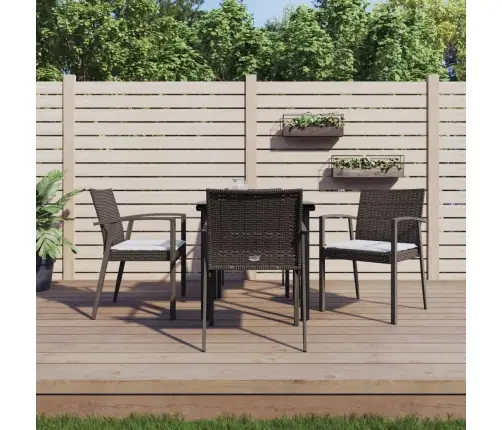 5-Daļīgs Dārza Mēbeļu Komplekts Ar Matračiem, Pe Rotangpalma Vidaxl