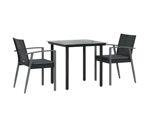 3-Osaline Aia Söögimööbli Komplekt Istmepatjadega, Rotang/Teras