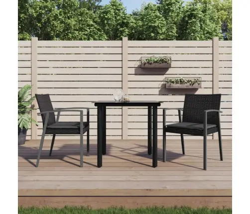 3-Osaline Aia Söögimööbli Komplekt Istmepatjadega, Rotang/Teras