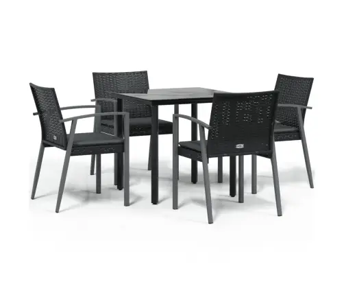 5-Osaline Aia Söögimööbli Komplekt Istmepatjadega, Rotang/Teras