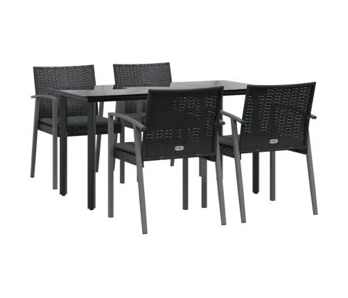 5-Daļīgs Dārza Mēbeļu Komplekts Ar Matračiem, Pe Rotangpalma Vidaxl