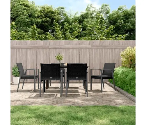 7-Osaline Aia Söögimööbli Komplekt Istmepatjadega, Rotang/Teras