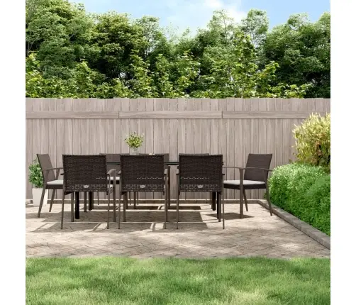 9-Daļīgs Dārza Mēbeļu Komplekts Ar Matračiem, Pe Rotangpalma Vidaxl