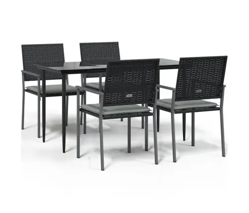 Sodo Komplektas Su Pagalvėlėmis, 5 Dalių, Poliratanas/Plienas