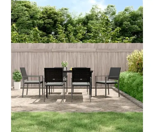 7-Daļīgs Dārza Mēbeļu Komplekts, Matrači, Rotangpalma, Tērauds Vidaxl