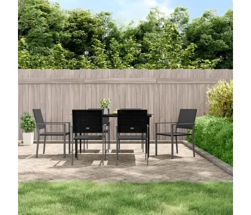 Sodo Valgomojo Baldų Komplektas, 7 Dalių, Poliratanas/Plienas