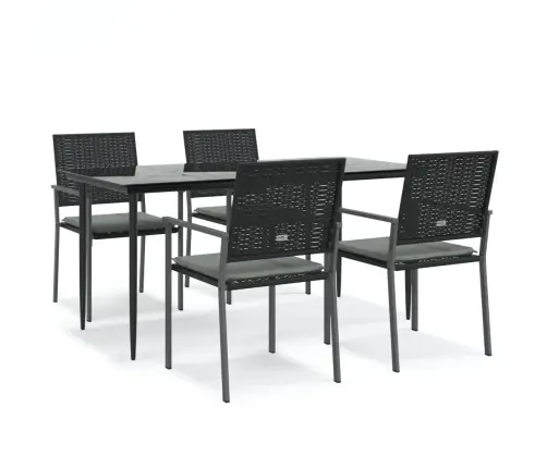 5-Daļīgs Dārza Mēbeļu Komplekts Ar Matračiem, Pe Rotangpalma Vidaxl