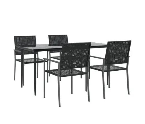 5-Osaline Aia Söögimööbli Komplekt, Polürotang Ja Teras