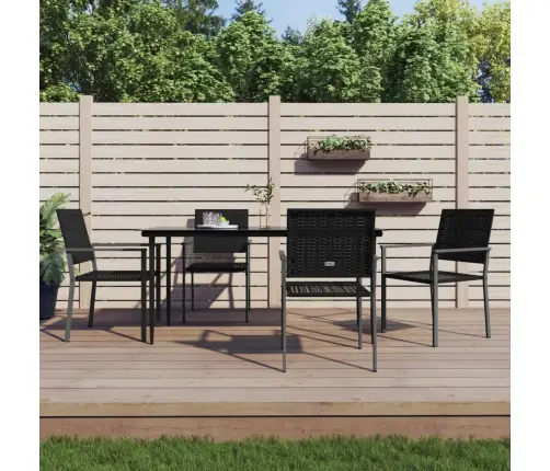 5-Daļīgs Dārza Mēbeļu Komplekts, Pe Rotangpalma Un Tērauds Vidaxl