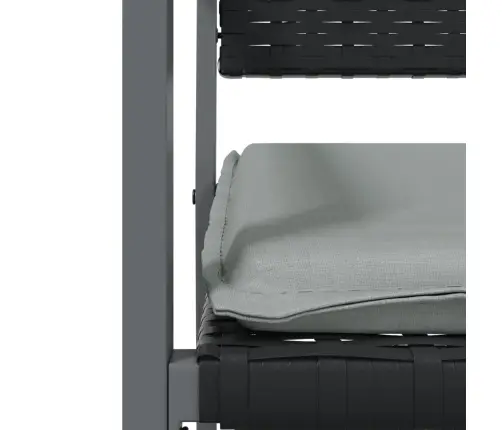 7-Daļīgs Dārza Mēbeļu Komplekts, Matrači, Rotangpalma, Tērauds Vidaxl