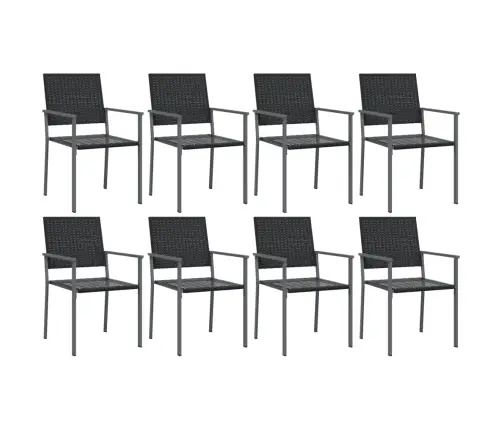 9-Daļīgs Dārza Mēbeļu Komplekts, Pe Rotangpalma Un Tērauds Vidaxl