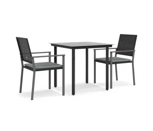 3-Daļīgs Dārza Mēbeļu Komplekts, Matrači, Pe Rotangpalma Vidaxl