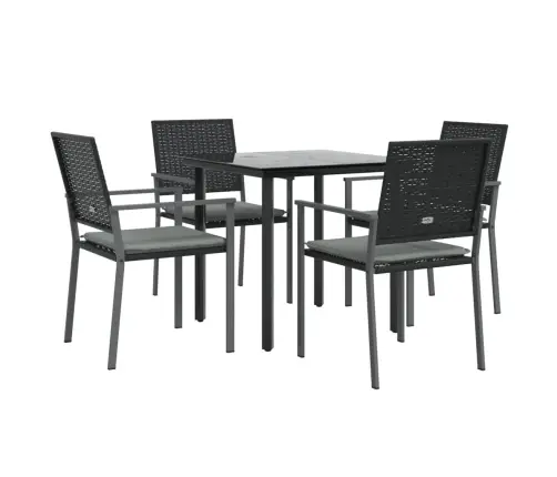 Sodo Komplektas Su Pagalvėlėmis, 5 Dalių, Poliratanas/Plienas Sodo Komplektas Su Pagalvėlėmis, 5 Dalių, Poliratanas/Plienas