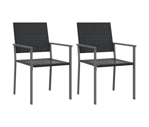 3-Daļīgs Dārza Mēbeļu Komplekts, Pelēka Pe Rotangpalma, Tērauds Vidaxl