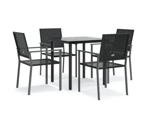 5-Osaline Aia Söögimööbli Komplekt, Polürotang Ja Teras