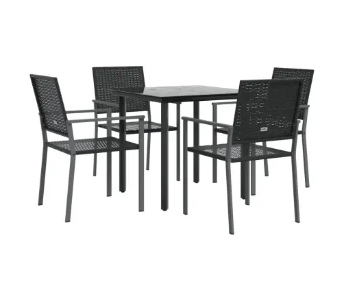 5-Osaline Aia Söögimööbli Komplekt, Polürotang Ja Teras