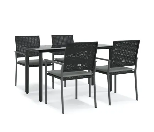 5-Daļīgs Dārza Mēbeļu Komplekts Ar Matračiem, Pe Rotangpalma Vidaxl