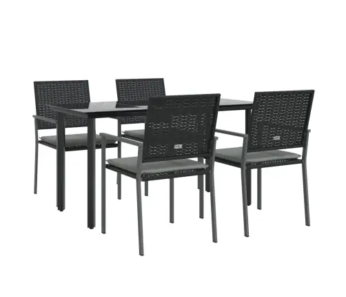 5-Daļīgs Dārza Mēbeļu Komplekts Ar Matračiem, Pe Rotangpalma Vidaxl