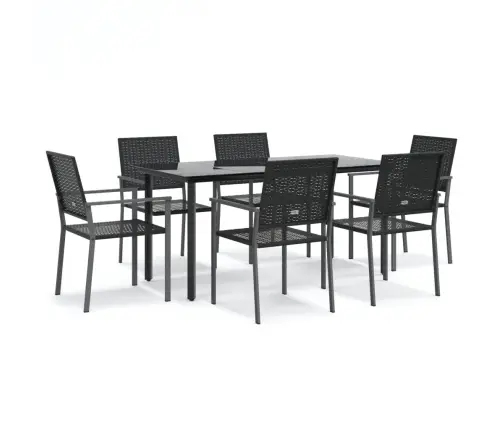 7-Osaline Aia Söögimööbli Komplekt, Polürotang Ja Teras