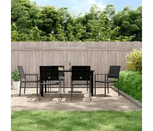 7-Osaline Aia Söögimööbli Komplekt, Polürotang Ja Teras