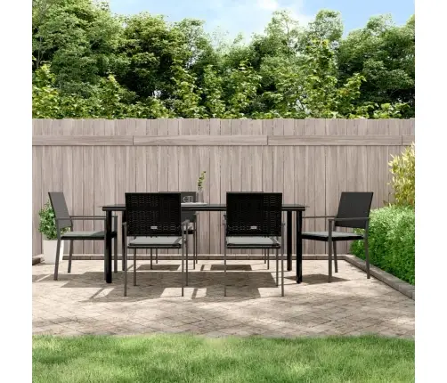 7-Daļīgs Dārza Mēbeļu Komplekts, Matrači, Rotangpalma, Tērauds Vidaxl