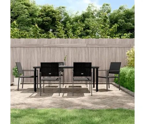 7-Daļīgs Dārza Mēbeļu Komplekts, Pe Rotangpalma Un Tērauds Vidaxl