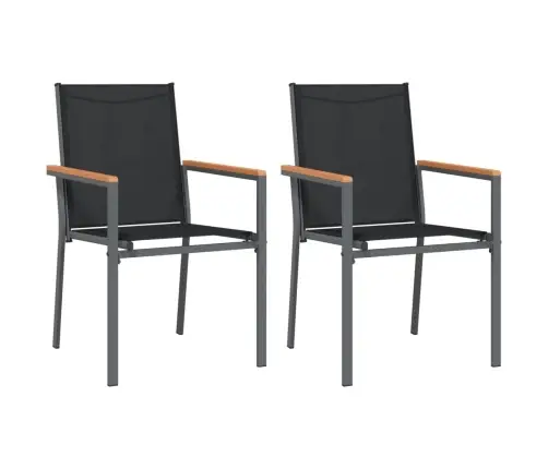 Sodo Valgomojo Komplektas, 3 Dalių, Juodas, Tekstilenas/Plienas