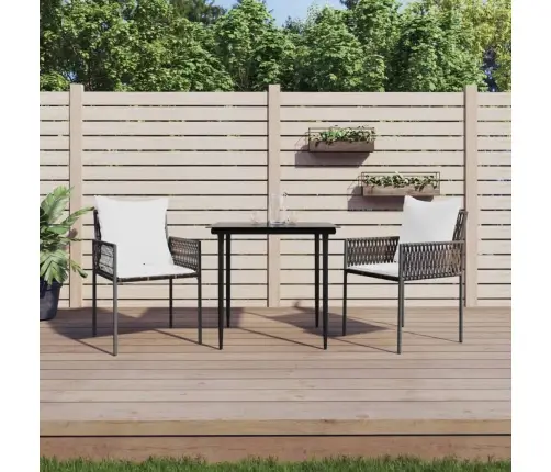 3-Daļīgs Dārza Mēbeļu Komplekts, Matrači, Pe Rotangpalma Vidaxl