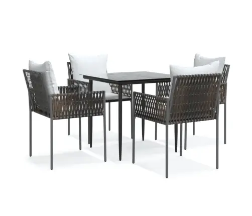 Sodo Komplektas Su Pagalvėlėmis, 5 Dalių, Poliratanas/Plienas