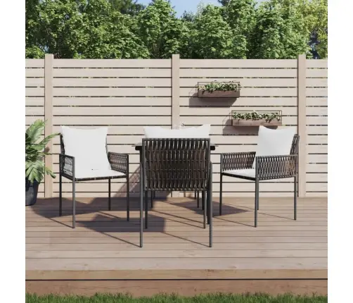 Sodo Komplektas Su Pagalvėlėmis, 5 Dalių, Poliratanas/Plienas