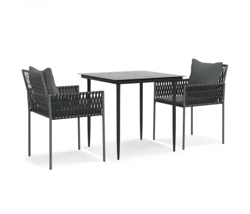 3-Daļīgs Dārza Mēbeļu Komplekts, Matrači, Pe Rotangpalma Vidaxl