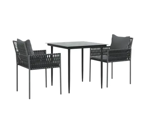 3-Daļīgs Dārza Mēbeļu Komplekts, Matrači, Pe Rotangpalma Vidaxl