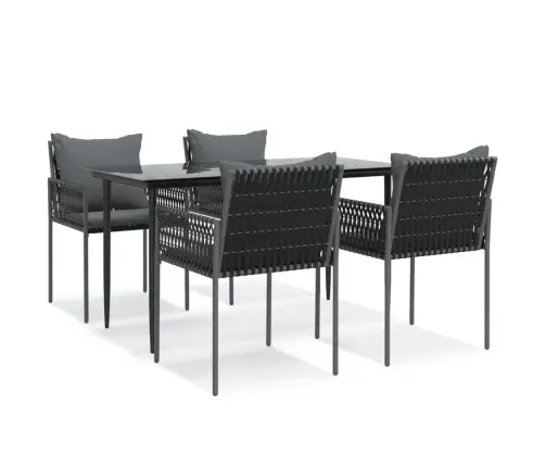 5-Daļīgs Dārza Mēbeļu Komplekts Ar Matračiem, Pe Rotangpalma Vidaxl