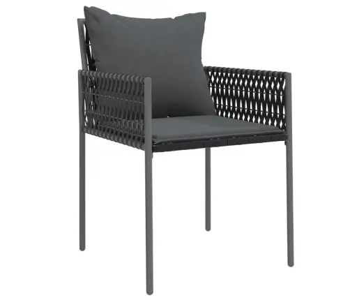 7-Daļīgs Dārza Mēbeļu Komplekts, Matrači, Rotangpalma, Tērauds Vidaxl