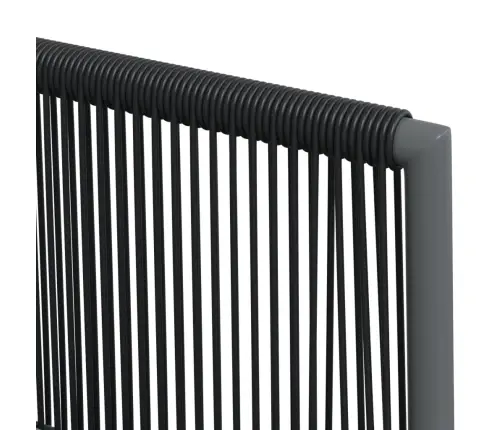 5-Osaline Aia Söögimööbli Komplekt Istmepatjadega, Must