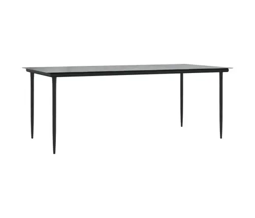 9-Osaline Aia Söögimööbli Komplekt Istmepatjadega, Must