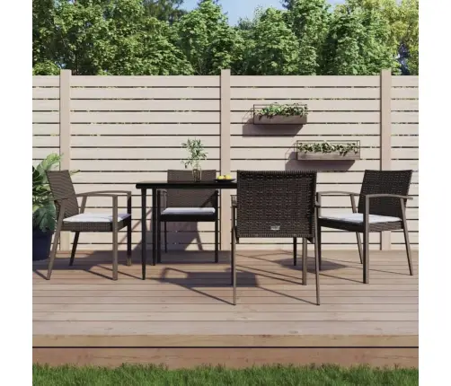 Dārza Krēsli Ar Matračiem, 4 Gab., 56,5X57X83 Cm, Pe Vidaxl