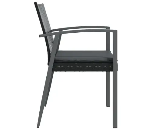 Aiatoolid Patjadega 6 Tk, Must, 56,5 X 57 X 83 cm Polürotang