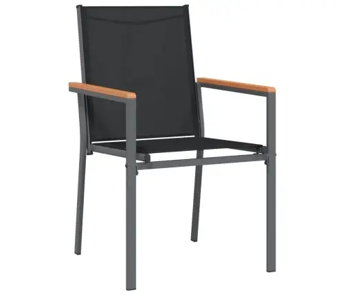 Aiatoolid 4 Tk, Must, 55 X 61,5 X 90 cm Tekstileen Ja Teras