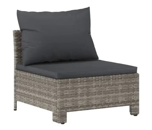 3-Daļīgs Dārza Atpūtas Mēbeļu Komplekts, Pelēka Pe Rotangpalma Vidaxl