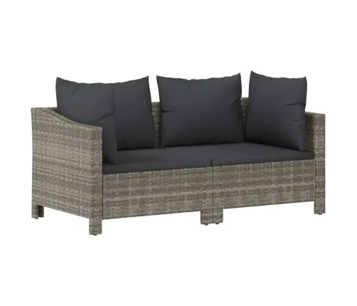 5-Daļīgs Dārza Atpūtas Mēbeļu Komplekts Ar Matračiem, Pelēks Pe Vidaxl