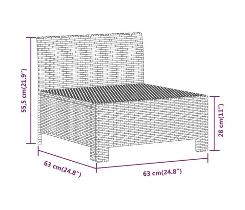 5-Daļīgs Dārza Atpūtas Mēbeļu Komplekts Ar Matračiem, Pelēks Pe Vidaxl