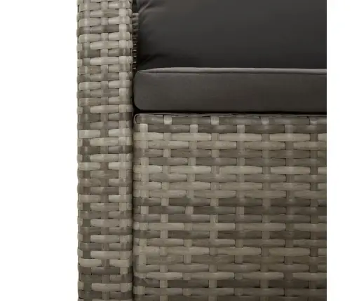 5-Daļīgs Dārza Atpūtas Mēbeļu Komplekts Ar Matračiem, Pelēks Pe Vidaxl