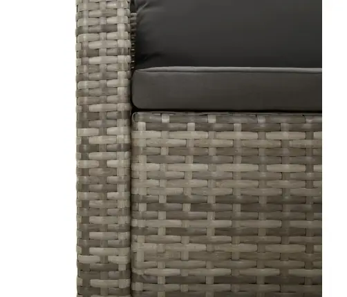 6-Daļīgs Dārza Atpūtas Mēbeļu Komplekts, Pelēka Pe Rotangpalma Vidaxl