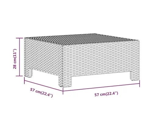 6-Daļīgs Dārza Atpūtas Mēbeļu Komplekts, Pelēka Pe Rotangpalma Vidaxl