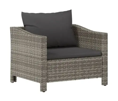 Sodo Komplektas Su Pagalvėlėmis, 7 Dalių, Pilkas, Poliratanas Sodo Komplektas Su Pagalvėlėmis, 7 Dalių, Pilkas, Poliratanas