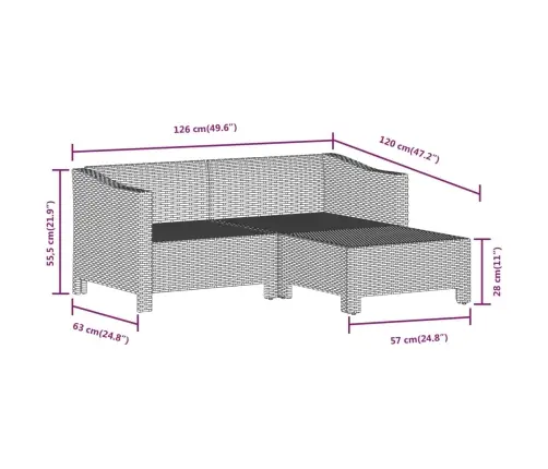 6-Osaline Aiamööbli Komplekt Patjadega, Hall, Polürotang