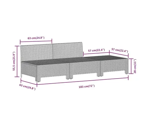 6-Osaline Aiamööbli Komplekt Patjadega, Hall, Polürotang