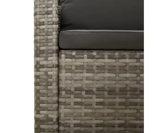 6-Daļīgs Dārza Atpūtas Mēbeļu Komplekts, Pelēka Pe Rotangpalma Vidaxl