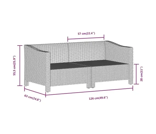 7-Osaline Aiamööbli Komplekt Patjadega, Hall, Polürotang
